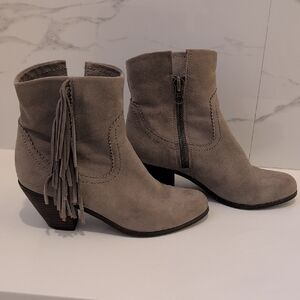 Sam Edelman Taupe Suede Ankle Booties